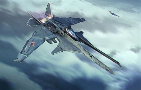 Wallpaper The Sky Future The Plane Flight Fighter Russia Art Art