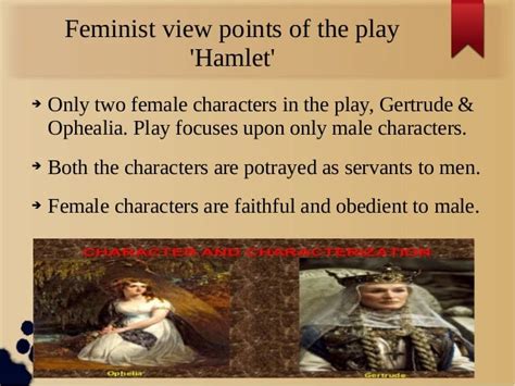 Feminist Approach In Play Hamlet