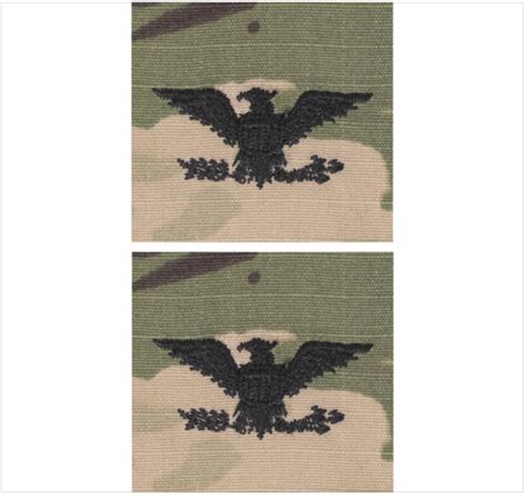 Genuine Us Army Embroidered Ocp Sew On Rank Insignia Colonel Ebay