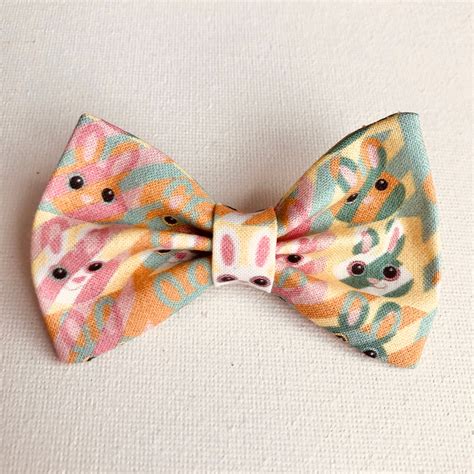 Colorful Easter Bow Tie Pastel Bunny Bow Tie Rabbit Bow Tie Etsy
