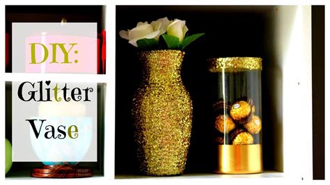 Diy Gold Glitter Vase