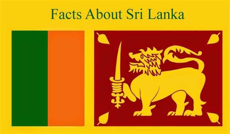 Interesting Facts About Sri Lanka Fun Facts Facts Sri Lanka