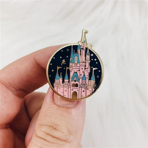 Disney Castle Pin Pastel Disney Pin Disney Enamel Pin Etsy Disney