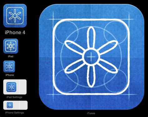 According to apple's ios human interface guidelines , every app must provide an icon to be displayed on a device's homescreen and in the app store. All the sizes of iOS app icons - Neven Mrgan's tumbl