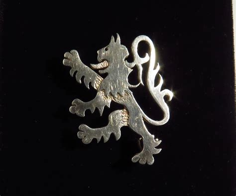 Ss Scottish Lion Pin By Ola M Gorie Koblenz Co Antique Estate Jewelry