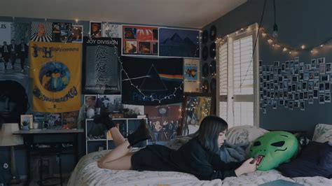 You can decorate a wall of your bedroom with old stones, use old crystal hunts, and complete your. Mel mercer ️ #room #roomtour #joydivision #artsy #grunge # ...