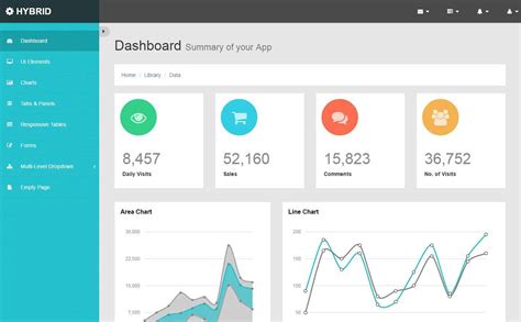 Simple Dashboard Template Free Download