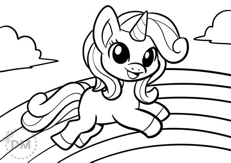 My Little Pony Unicorn Coloring Page For Girls - diy-magazine.com
