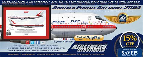 Airliners Illustrated® Premium Airliner Profile Art Prints Pilots