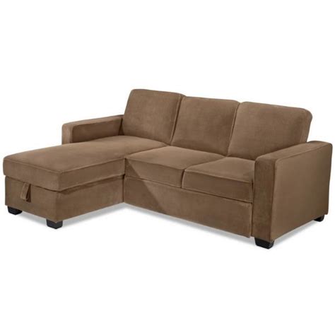Chaela Chaise Sofa With Pop Up Bed Light Brown Chaise Sofa Brown