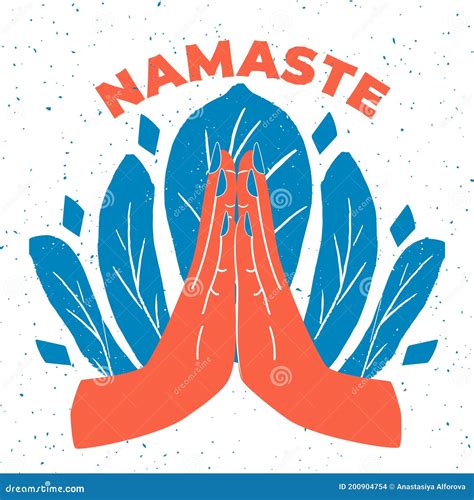 Namaste Gesture Folded Female Hands Stock Vector Illustration Of