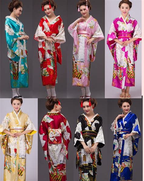 women s clothing japanese kimono vintage yukata dark blue cosplay haori costume retro geisha obi