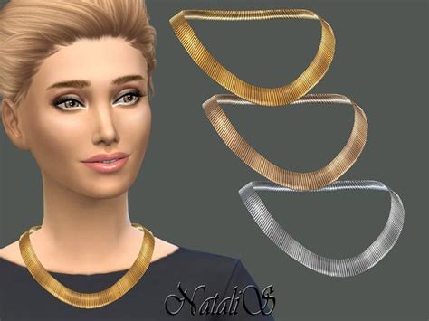 The Sims Resource Flat Chain Necklace By Natalis Sims 4 Downloads
