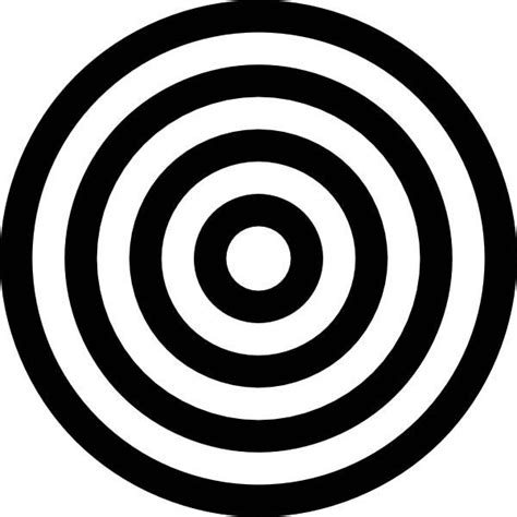 This Picture Features A Circular Target With Alternating Black And