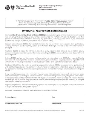 Bcbs Attestation Form Fill Online Printable Fillable Blank PdfFiller