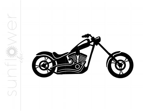 Chopper Motorcycle Svg Clipart Chopper Motorcycle Svg Cut Etsy Canada