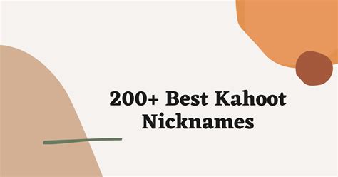 Kahoot Nicknames 200 Adorable And Cute Names