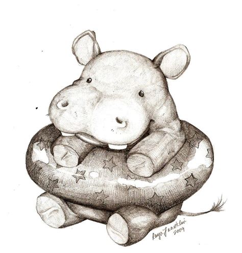 Hippo By Ceramir On Deviantart Hippo Drawing Cute Hippo Baby Hippo