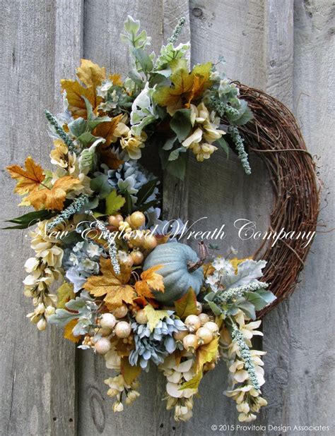 Elegant Autumn Country French Wreath ~a New England Wreath Company