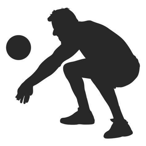 Silhueta Da Posição Do Jogo De Voleibol Baixar Pngsvg Transparente