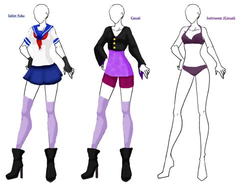 Image Outfit Refrences 1png Yandere Simulator Wiki Fandom