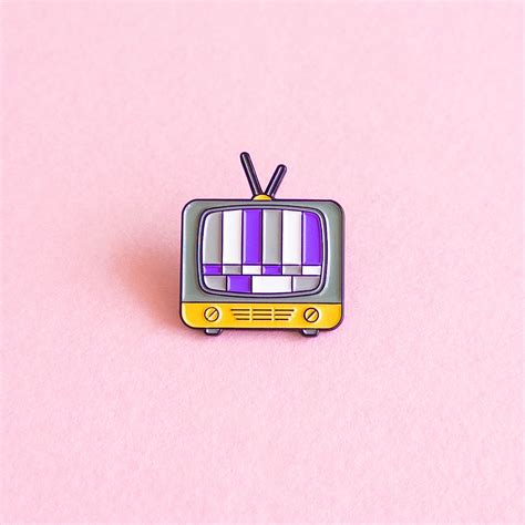 Vintage Tv Asexual Demisexual — Enamel Pin Heckin Unicorn