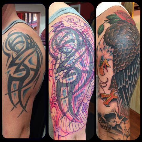 Good cover up tattoos ideas for men. Cover up magic before and after | Cover up tattoos, Tribal ...