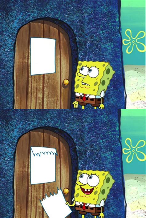 Spongebob Gives Paper Template Blank Template Imgflip