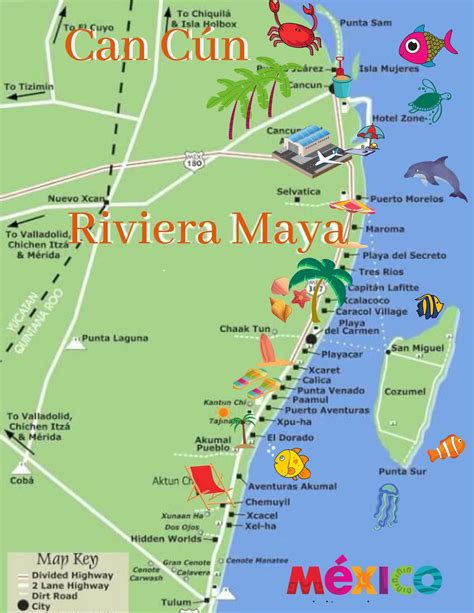 Riviera Maya Mexico Map Of Resorts Map Of World