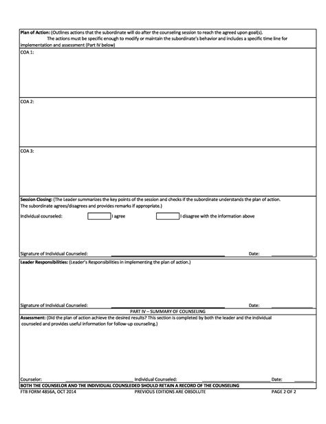 31 Free Army Counseling Forms Da 4856 Fillable Templatelab