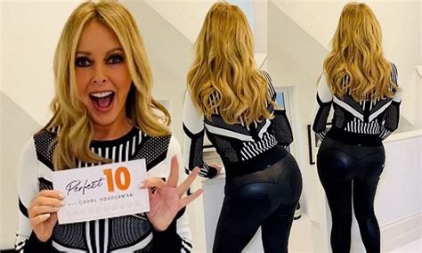 carol vorderman 62 shakes her peachy bottom in skintight leather trousers for a saucy clip