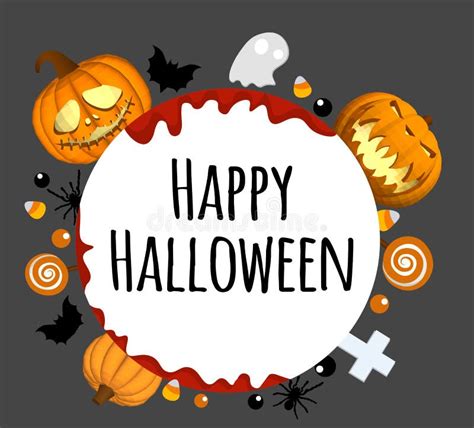 Happy Halloween Background Place For Your Text Round Area For Text