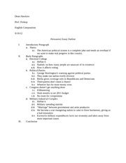 Argumentative essays should have a straightforward structure so they are easy for readers to follow. Persuasive Speech Outline - Persuasive Speech Outline I ...