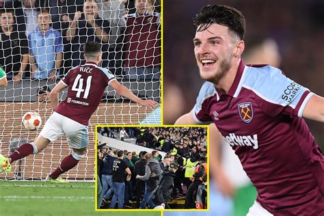 Declan Rice Goal Sparks Ugly Scenes From Away End As Rapid Vienna Fans