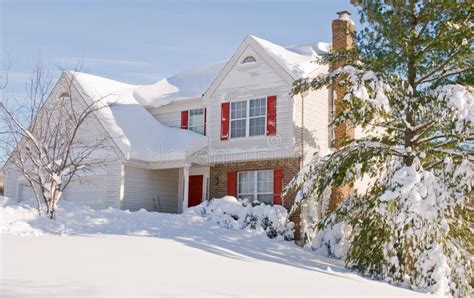 House In Deep Winter Snow Stock Photo Image Of Snow 12930956