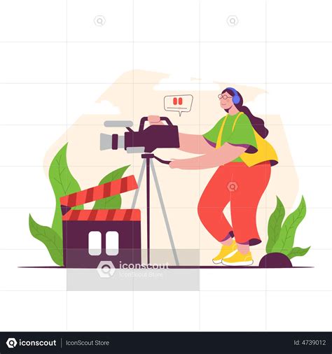 Female Film Director Animated Icon Download In Json Lottie Or Mp4 Format