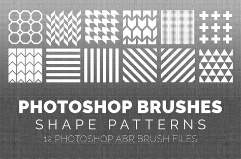 12 Pattern Photoshop Brushes Unique Photoshop Add Ons Creative Market