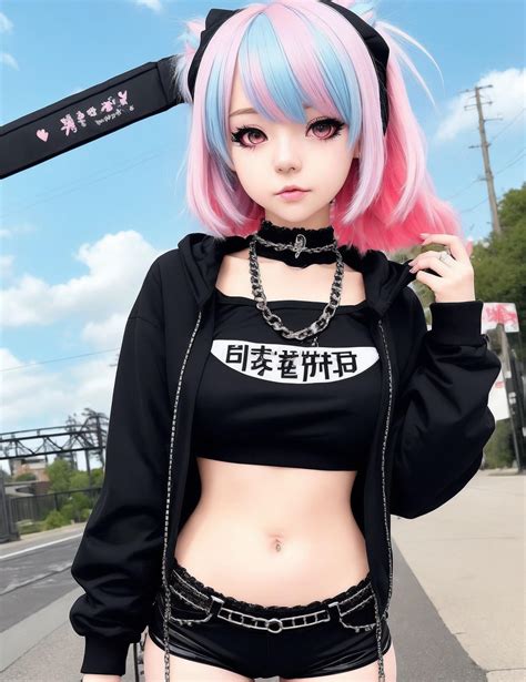 Anime Punk Girl Ai Art 3 By Spyderpr On Deviantart