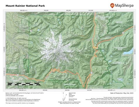 Mount Rainier National Park Map Location Trails And More