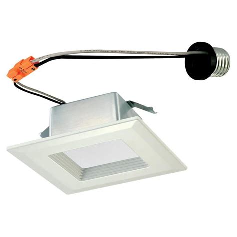 Westinghouse 4 In Square White Recessed Led Kit 3105300 The Home Depot