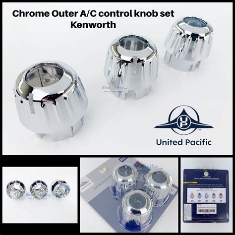 Chrome Outer Ac Control Knob Set For 2006 20 Kenworth W900 T800 T660