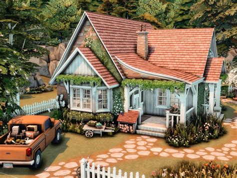 Little Cottage For A Dog Owner 🥰 The Sims 4 In 2021 Sims House
