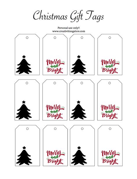 Get Festive With Free Printable Christmas Gift Tags My XXX Hot Girl
