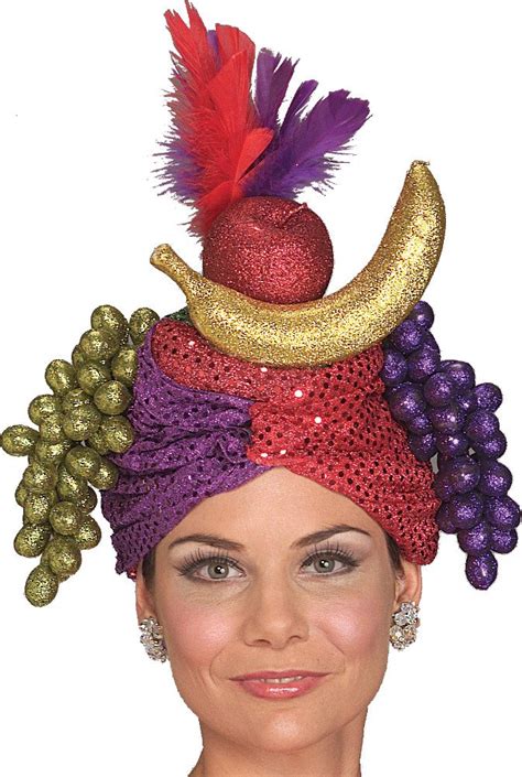 shimmering carmen miranda fruit hat for adults