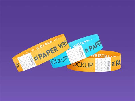 Free Paper Wristband Mockup Psd Set Good Mockups