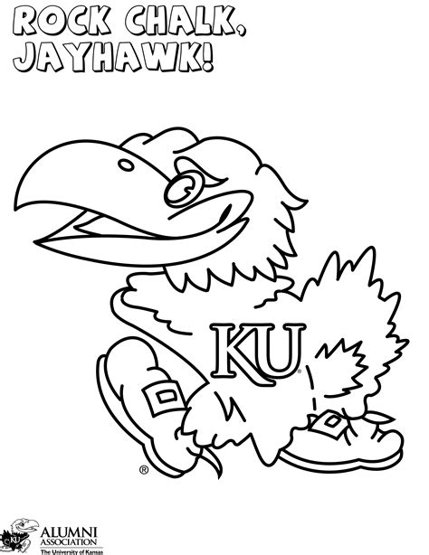 Rock Chalk Jayhawk Coloring Page Coloring Home
