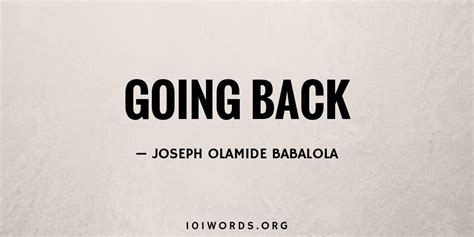 Going Back 101 Words