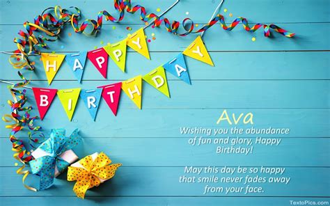 Happy Birthday Ava Pictures Congratulations