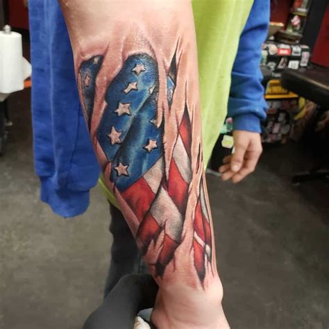 Share More Than 72 American Flag Forearm Tattoos Latest Thtantai2