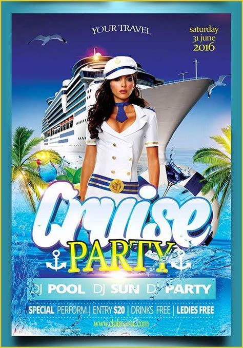 Sea Cruise Party Psd Flyer Template Cruise Party Psd Flyer Templates